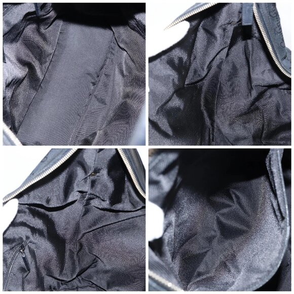 GUCCI GG Canvas Shoulder Bag Black Gold 001 42870 Auth 144271 - Picture 15 of 16